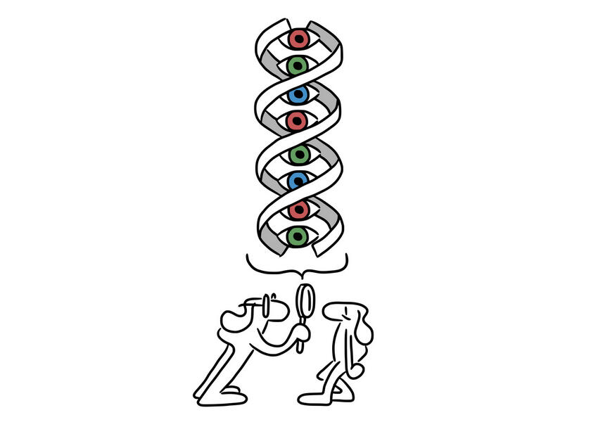 cartoon/illustration for “Scientific Tidbits,” a short news section from Žijem Vedu (I Live Science), an organization promoting Slovak science