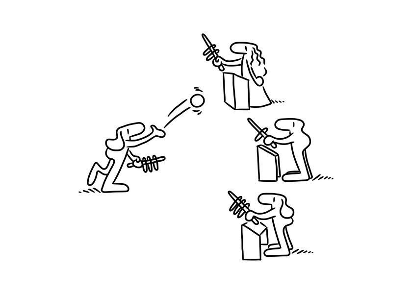 cartoon/illustration for “Scientific Tidbits,” a short news section from Žijem Vedu (I Live Science), an organization promoting Slovak science