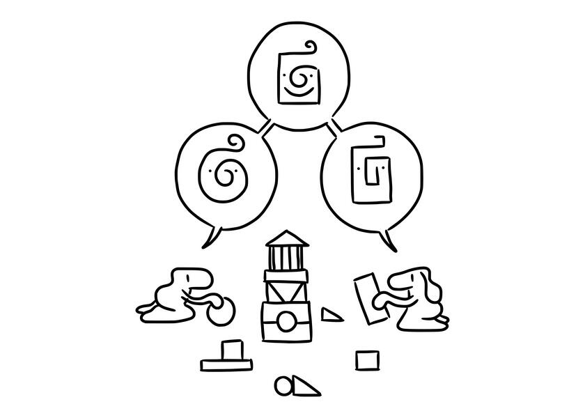 cartoon/illustration for “Scientific Tidbits,” a short news section from Žijem Vedu (I Live Science), an organization promoting Slovak science