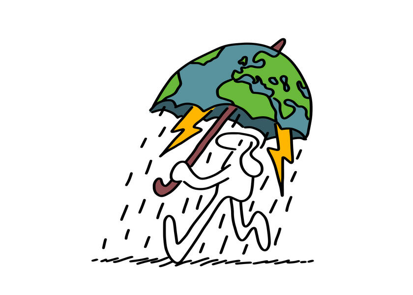 cartoon/illustration for “Scientific Tidbits,” a short news section from Žijem Vedu (I Live Science), an organization promoting Slovak science