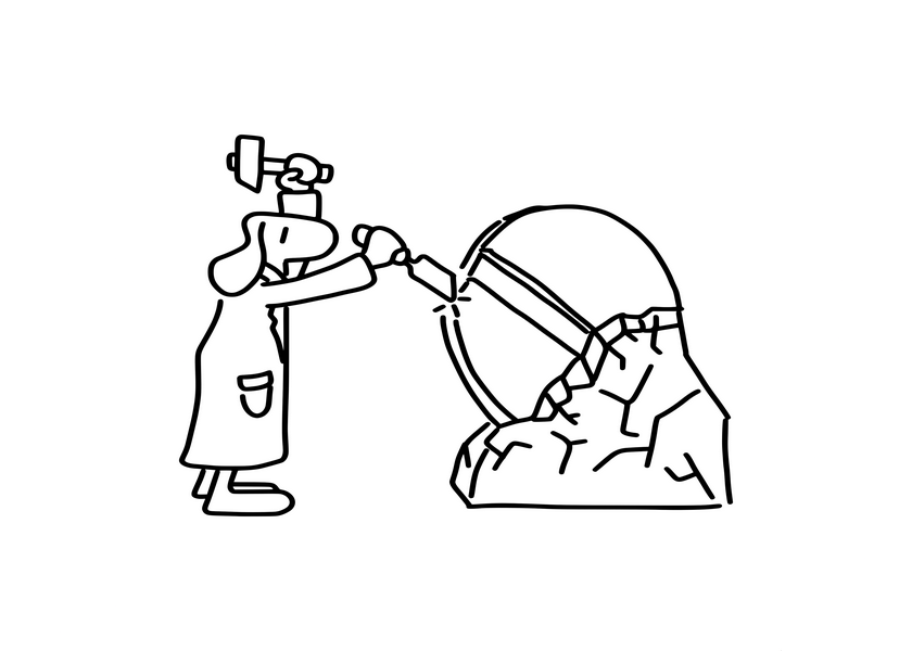 cartoon/illustration for “Scientific Tidbits,” a short news section from Žijem Vedu (I Live Science), an organization promoting Slovak science