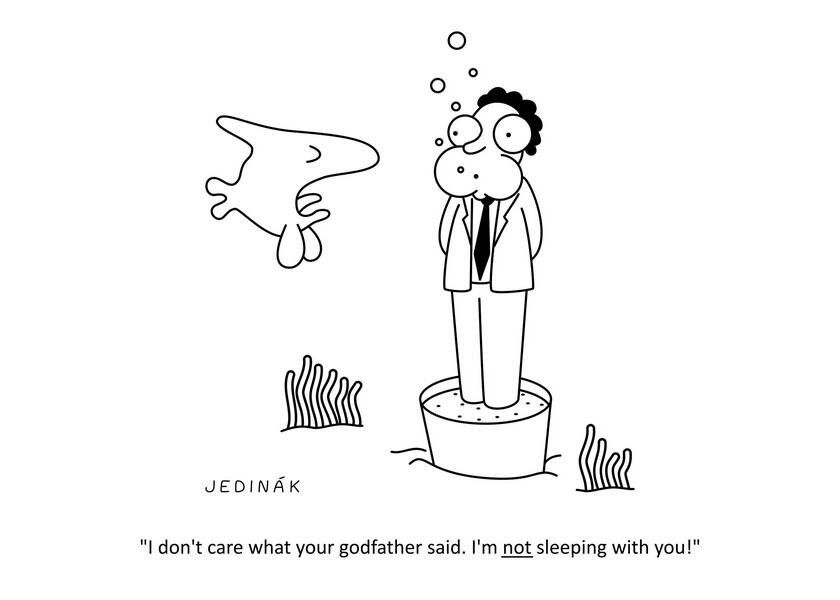 Godson, cartoon for The American Bystander