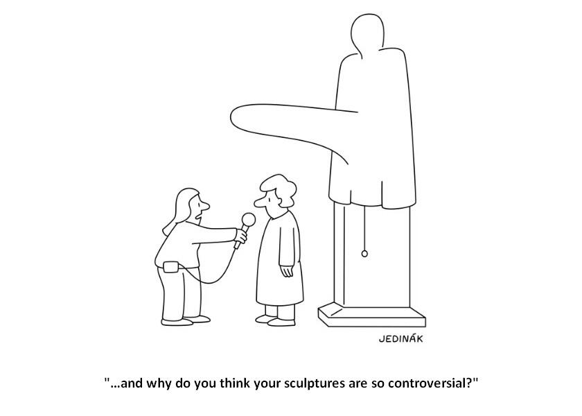 Sculpture, cartoon for The American Bystander