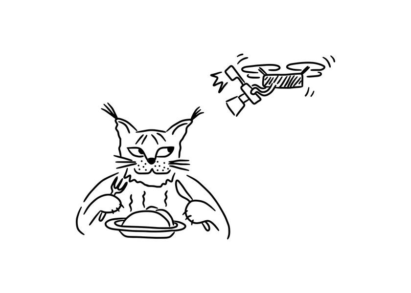 cartoon/illustration for “Scientific Tidbits,” a short news section from Žijem Vedu (I Live Science), an organization promoting Slovak science