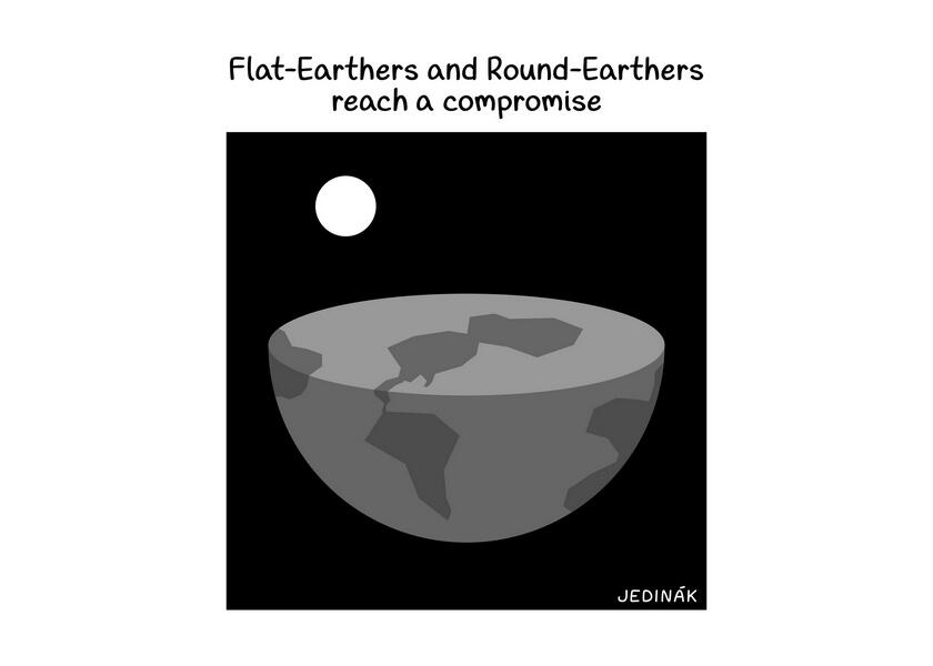 Compromise, cartoon for AIR MAIL